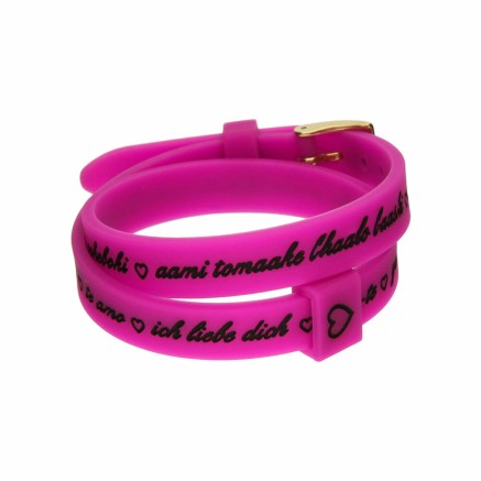 Damenarmreif il mezzometro I LOVE YOU GOLD - BRACCIALE IN SILICONE/SIL