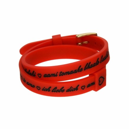 Armband Dames il mezzometro I LOVE YOU GOLD - BRACCIALE IN SILICONE/SI