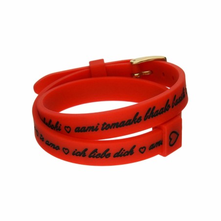 Pulsera Mujer il mezzometro I LOVE YOU GOLD - BRACCIALE IN SILICONE/SI