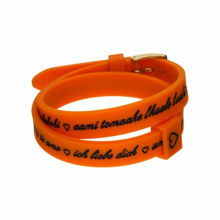 Bracciale Donna il mezzometro I LOVE YOU GOLD - BRACCIALE IN SILICONE/