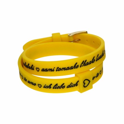 Bracciale Donna il mezzometro I LOVE YOU GOLD - BRACCIALE IN SILICONE/