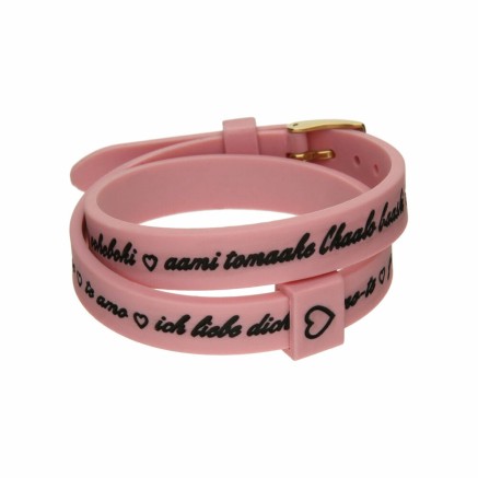 Damenarmreif il mezzometro I LOVE YOU GOLD - BRACCIALE IN SILICONE/SIL