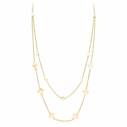 Collana Donna Amen CROCI CUORI DOPPIA