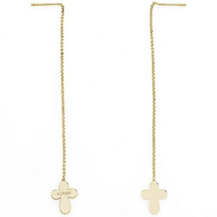 Pendientes Mujer Amen CROCE GOLD Plata de ley 925