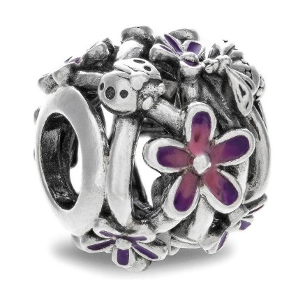 Sieraad Dames Pandora OPENWORK PURPLE DAISY Zilverkleurig Paars 2