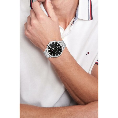Reloj Hombre Tommy Hilfiger 1710498 Negro Plateado (Ø 44 mm)