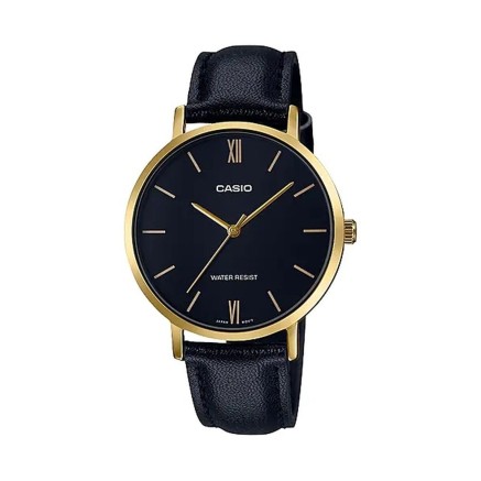 Orologio Donna Casio 3H LEATHER - GOLD, BLACK (Ø 34 mm) (Ø 40 mm)
