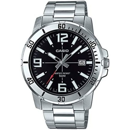 Orologio Uomo Casio COLLECTION Nero Argentato (Ø 45 mm)
