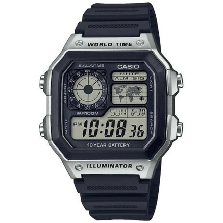 Reloj Hombre Casio ILLUMINATOR WORLDTIME Negro Gris (Ø 40 mm)