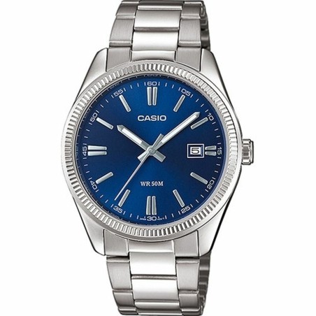 Montre Homme Casio DATE Acier inoxydable Analogique Quartz Argenté (