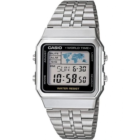 Reloj Unisex Casio VINTAGE Negro Plateado (Ø 34 mm)