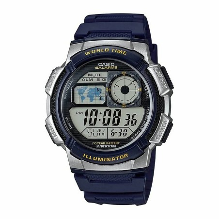 Montre Homme Casio WORLD TIME ILLUMINATOR - 5 ALARMS, 10 YEAR BATTERY