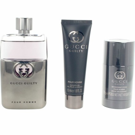 Set de Perfume Hombre Gucci GUILTY POUR HOMME 3 Piezas