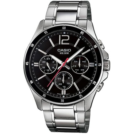 Men's Watch Casio MULTIFUNCTION CALENDAR - BLACK Black Silver (Ø 43,5