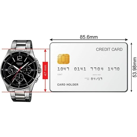 Reloj Hombre Casio MULTIFUNCTION CALENDAR - BLACK Negro Plateado (Ø 4