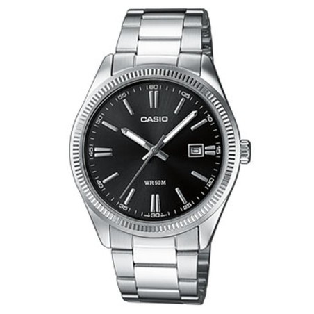 Reloj Hombre Casio DATE Plateado Multifunción Negro (Ø 39 mm)