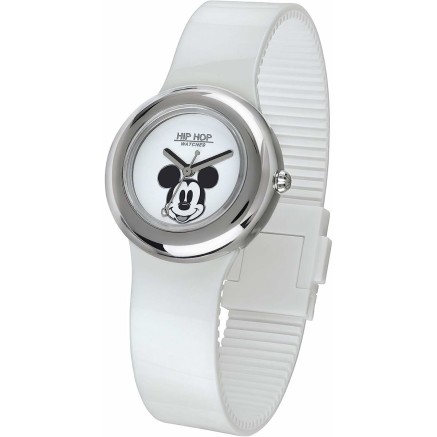 Horloge Uniseks Hip Hop MICKEY METAL WHITE Wit (Ø 32 mm)