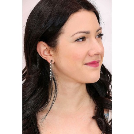 Pendientes Mujer Amen EQUBV Plata 2