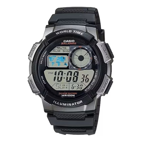 Orologio Uomo Casio WORLD TIME ILLUMINATOR Nero (Ø 43 mm)