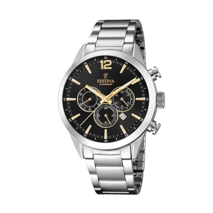 Orologio Uomo Festina F20343/4 Nero Argentato