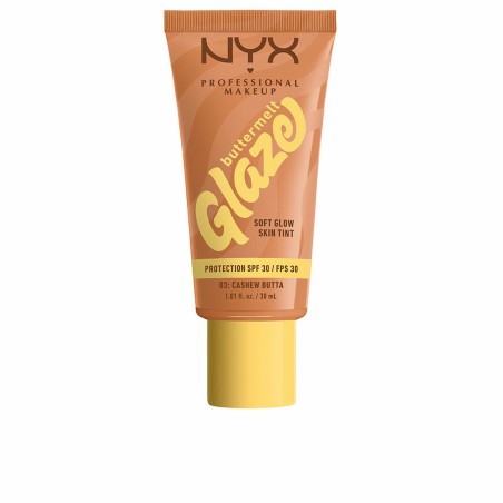 Protector Solar con Color NYX BUTTERMELT GLAZE Nº 03-Cashew Butta Spf