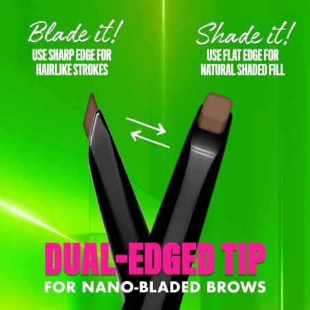 Matita per Sopracciglia NYX BLADE & SHADE NANO Nº 02 Blonde