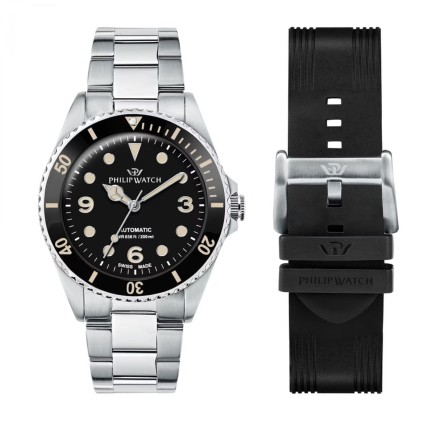 Horloge Heren Philip Watch R8223216008 Zwart Zilverkleurig