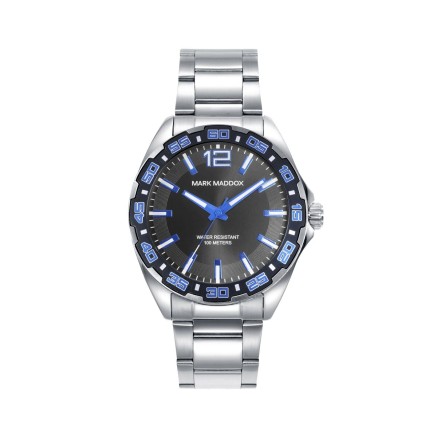 Horloge Heren Mark Maddox HM0143-55 Zwart Zilverkleurig (Ø 44 mm)