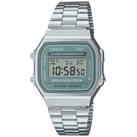 Orologio Unisex Casio A168WA-3AYES Verde Argentato (Ø 36 mm) (Ø 35 m