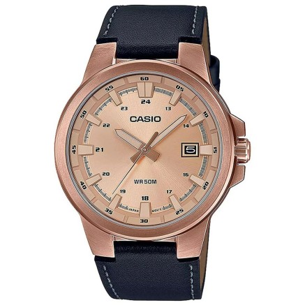Men's Watch Casio 3D - LEATHER, ROSE GOLD ***SPECIAL PRICE*** Brown (