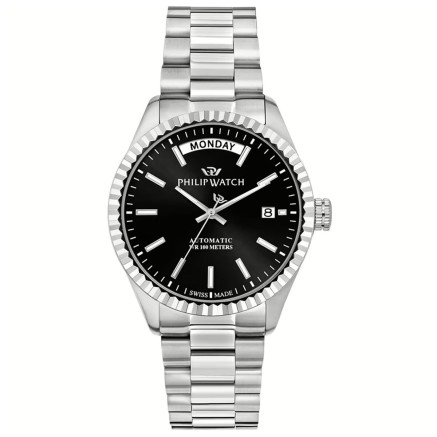 Horloge Heren Philip Watch R8223597108 Zwart Zilverkleurig