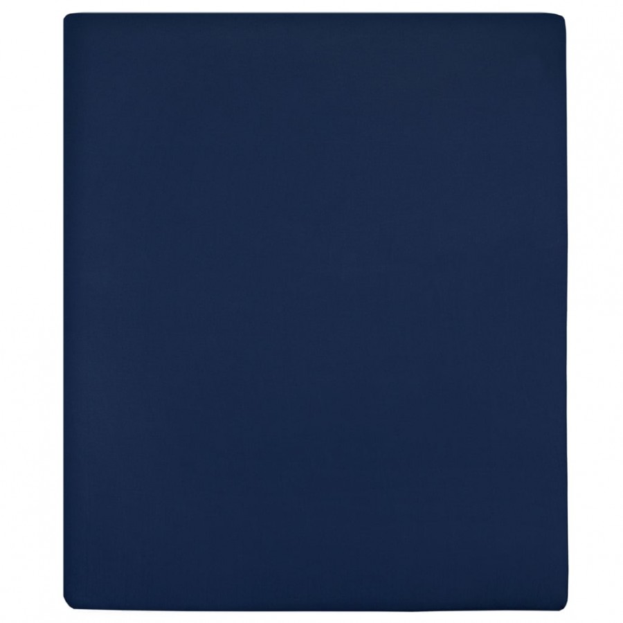 Draps-housses Jersey 2 pcs Bleu...