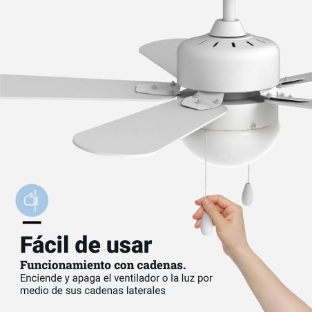 Ventilateur de Plafond Universal Blue 2015-UVT1355-23 Blanc 50 W