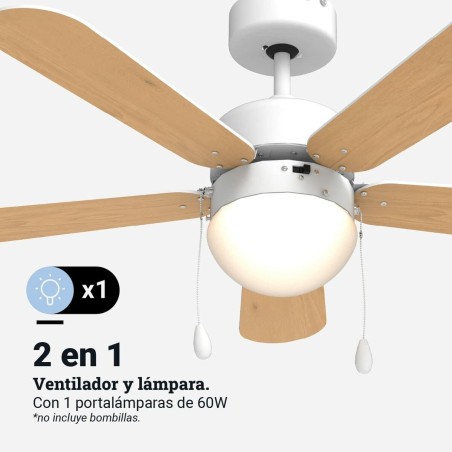 Ventilateur de Plafond Universal Blue 2015-UVT1355-23 Blanc 50 W