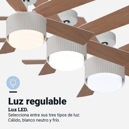 Ventilateur de Plafond Universal Blue 2009-UVT1349-23 Blanc Bois 35 W