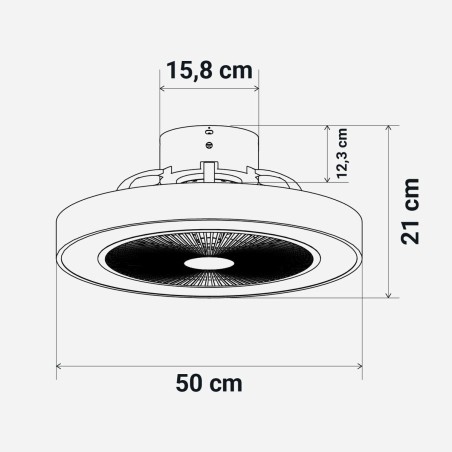 Ceiling Fan Universal Blue 2001-UVT1343 White Wood 70 W