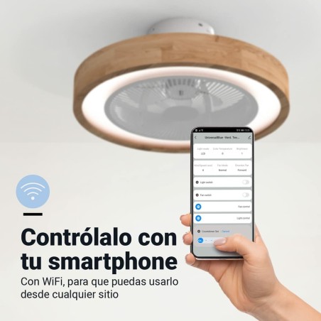 Ceiling Fan Universal Blue 2001-UVT1343 White Wood 70 W