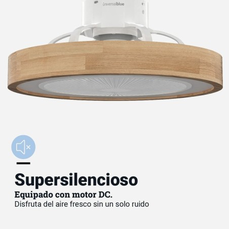 Ceiling Fan Universal Blue 2001-UVT1343 White Wood 70 W