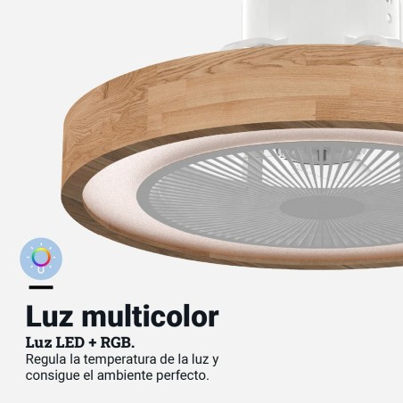 Deckenventilator Universal Blue 2001-UVT1343 Weiß Holz 70 W
