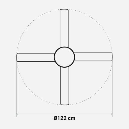 Ventilateur de Plafond Universal Blue 2013-UVT1353 Blanc 55 W 2