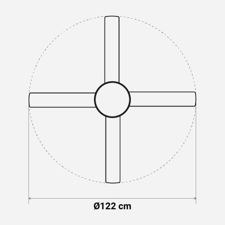 Ventilateur de Plafond Universal Blue 2013-UVT1353 Blanc 55 W