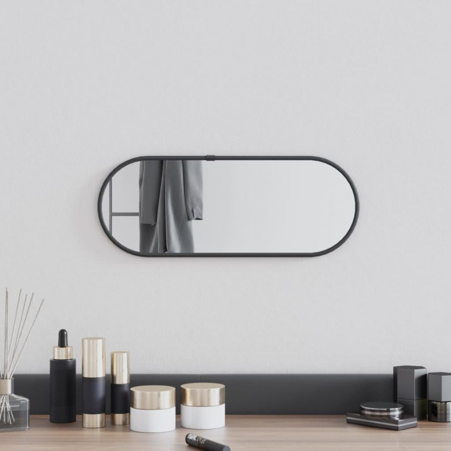 Miroir mural Noir 40x15 cm Ovale