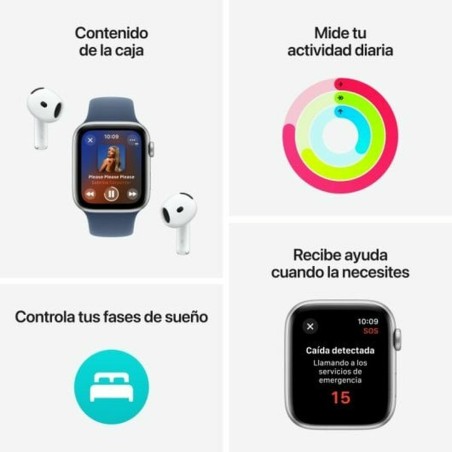 Orologio Uomo Apple MXGF3QL/A Azzurro Argentato