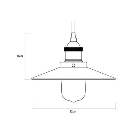 Lámpara de Techo EDM 32106 Negro 60 W Vintage 2