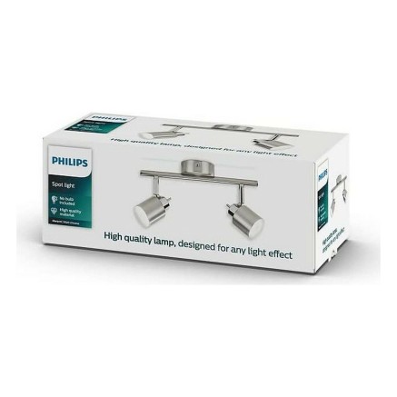 Plafondlamp Philips Meranti 10 x 28,5 x 15,5 cm Zilverkleurig Metaal 2