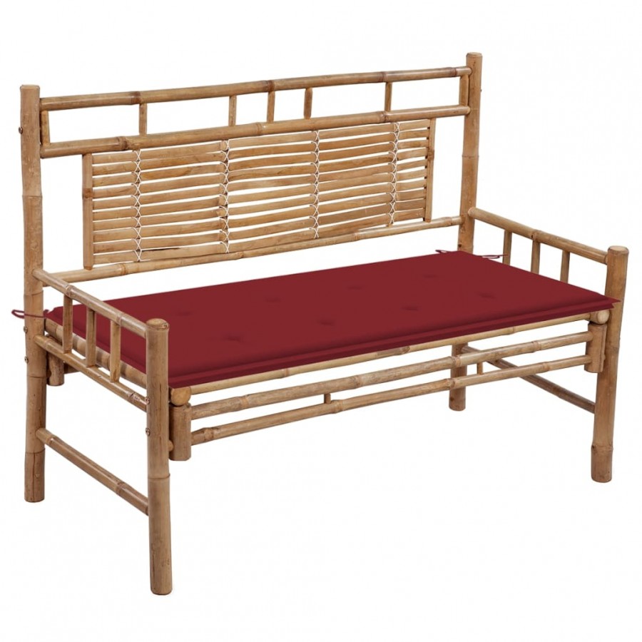 Banc de jardin avec coussin 120 cm...