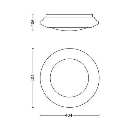 Ceiling Light LED Philips Cinnabar White Plastic (40,4 x 10,6 cm) 20 W 2