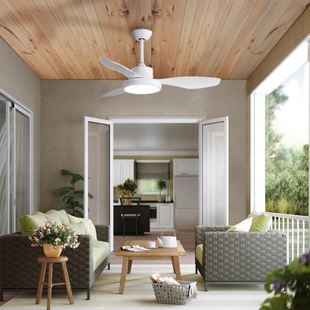 Ventilateur de Plafond avec Lumière EDM 33817 Arctic Blanc 24 W 38 W 2