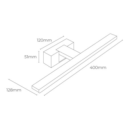 Lámpara de Pared EDM 32433 F 8 W 800 lm 40 x 12,8 x 5,1 cm LED