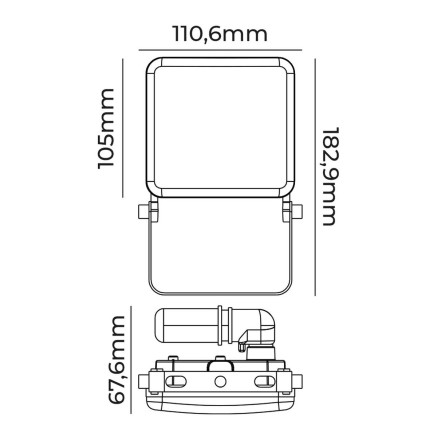 Floodlight/Projector Light EDM 70418 Frameless 2